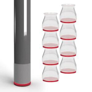 TV에서 볼 수 있듯이 루비 슬라이더 소형 의자 커버는 원목 및 타일 바닥을 보호 신축성 작은 가구 다리 와 대부분의 모양에 슬라이드 소리 없이 8팩