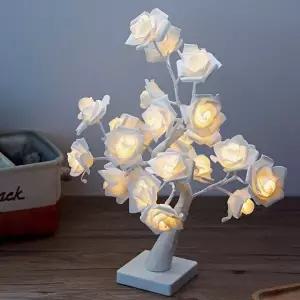 24구 FJH943A5 장미 LED 무드등 건전지 USB 단 스탠드