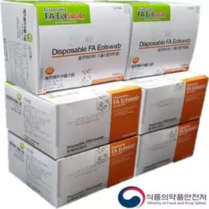 의약외품 에프에이 멸균 이올스왑 소독솜 알콜솜 개별포장 100매 x 10박스(1000매)