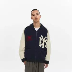 예스아이씨 Raglan Knit Varsity Jacket Navy 323313