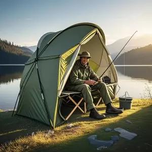 난방텐트 겨울 온열 4-in-1 캠핑 침대 텐트 접이식 1인용 지상 낚시 제외