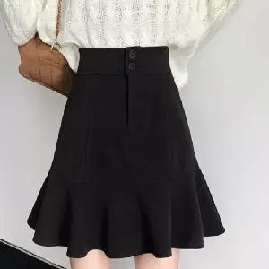 여성미니스커트 속바지 스커트 데일리룩 물결라인 미니 치마 정장 사무실 하객룩