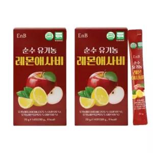 EnB 순수 유기농 레몬 애사비 스틱 발효 사과초모식초 14포, 2개