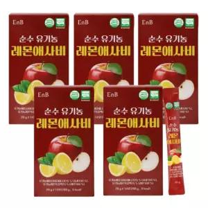 EnB 순수 유기농 레몬 애사비 스틱 발효 사과초모식초 14포, 5개
