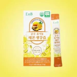 ENB 순수 유기농 레몬생강즙 생강진액 원액 스틱형 레몬주스 14포, 1개
