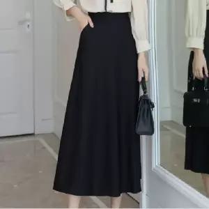 여성정장치마 정장스커트 A라인 밴딩 블랙 스커트 정장 롱치마 사무실 출퇴근 하객룩
