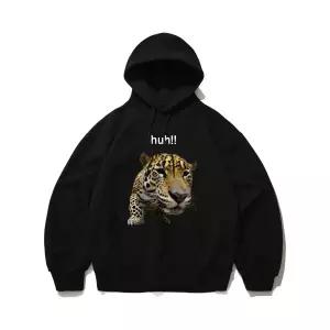 스웨이드 SUADE 허!! 레오파드 후드티 블랙 413904