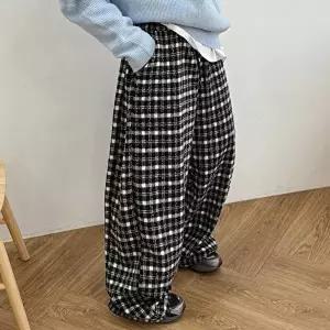[셀러허브 패션]아이우먼 올체크핀턱밴딩팬츠 GBV983M601 빅사이즈