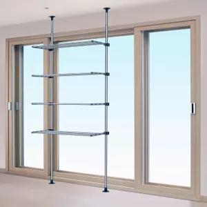 웰렉스 무타공 베란다 거실 발코니 수직폴 빨래건조대 SJG