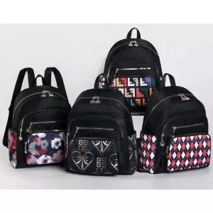 엄마 중장년 할머니 가벼운 꽃무늬 화려한 배낭 나물가방 등반 운동 물품 등산