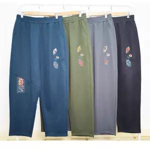 형제상회 할머니바지 할머니옷 여성 패치 스판 기모바지 엄마옷 요양원 실내복 몸빼 0003W05C