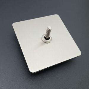 LIWBET 실버 컬러 벽 스위치 및  스타일 스테인레스 스틸 패널 2 웨이 토글 라이트 소켓