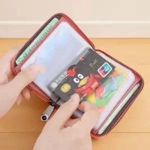 자격증 보관 지갑 가로형 케이스 신용카드 명함 신분증 소가죽 많은양 수첩