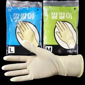 미용 L 미용실 염색 깔깔이 파마 천연라텍스 장갑 M