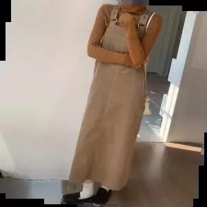 셔링원피스 코듀로이 멜빵 원피스 포켓포인트 골덴 루즈핏 캐주얼