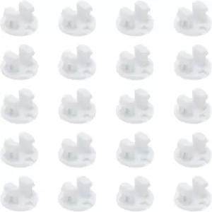 Dsjnf 수평 블라인드 트랙 수리 부품 하단 레일 로프 커버 버클 화이트 로드 테일 플러그 20개