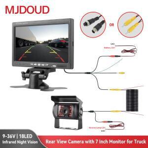 MJDOUD 7 인치 LED 후면보기 카메라 모니터 트럭 주차 범용 1024x600 디스플레이 9-36V 자동차 반전 화면