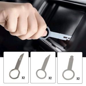 자동차 라디오 제거 키 핀 도구  스테레오 헤드 유닛 오디오 수리 특수 분해 추출 범용  폭스바겐 아우디용