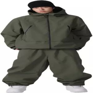 스노우엘브 남성 스키 재킷 및 바지 세트 여성 스노우 배기 스키복 방수 절연 스노보드 겨울 아웃도어