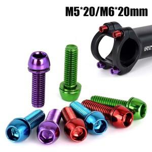 6개 스템 볼트 M5/M6 x20mm MTB 나사 자전거 핸들바 로드 바이크 라이저