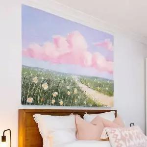 꽃길유화천포스터 KGB873K2 휴식같은 카페벽장식소품 중형