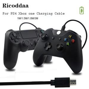 PS4 Xbox One 컨트롤러용 마이크로 USB 충전기 케이블 소니호환 플레이스테이션 4 Gad 조이스틱 게임 액세