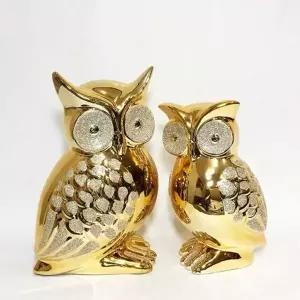 황금 PUC853X2 부엉이 장식소품 104-1