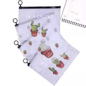 투명 PVC 파우치 캐릭터 다용도 보관 방수파우치 어린이집 유치원 준비물 필통 2개