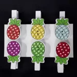 메모지집게 모양나무집게 파인애플 집개집게 종이집게 사무용집게