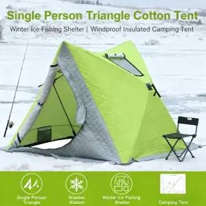 아이스얼음낚시텐트 겨울 1인용 삼각형 면 방풍 단열 캠핑용 휴대용 눈막이