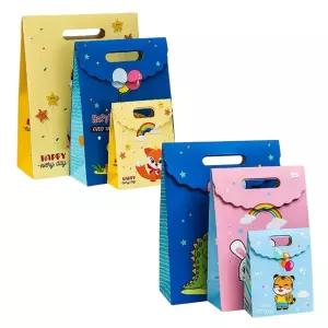 선물 포장용 손잡이상자 예쁜 선물상자 간식 쿠키 사탕 어린이집 유치원 답례품 3개