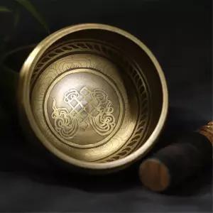 싱잉볼 티베트 노래 그릇 세트 명상 요가 토템 사운드 볼 금