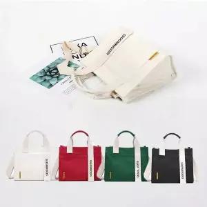 [셀러에이드]숄더 에코백 스퀘어 캔버스 크로스백 토트백 미니