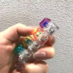 LED 키보드 키캡 클릭커 키링 4구