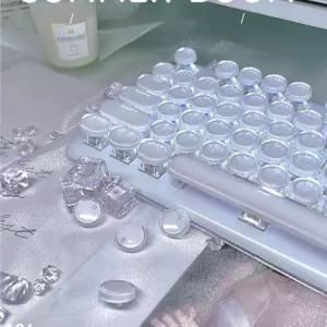 조약돌키보드 게이밍 사무용 조용한 투명 예쁜