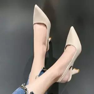 여성 뾰족코 스틸레토 펌프스힐 1P 스트랩 정장 구두 스틸레토힐