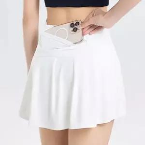 테니스 골프 스포츠 핸드폰 백포켓 미니 A라인 스커트 밴딩스커트여성스커트