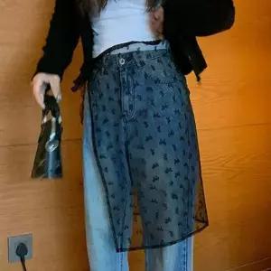 리본스커트 레이스 시스루 랩스타일 여성 레이어드 스커트 패션템