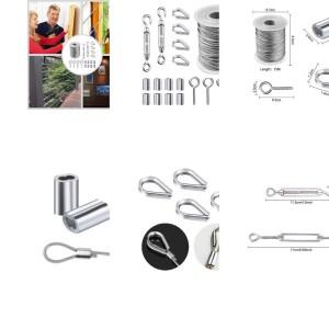 652F 와이어 로프 케이블 후크 코드 매달려 키트 304 스테인리스 스틸 턴버클