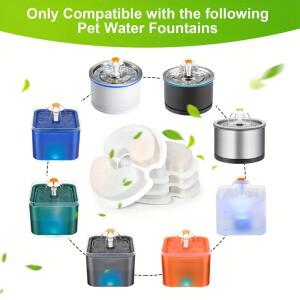 고양이 정수기 필터 4/8팩 교체용 다중 여과 시스템 활성탄