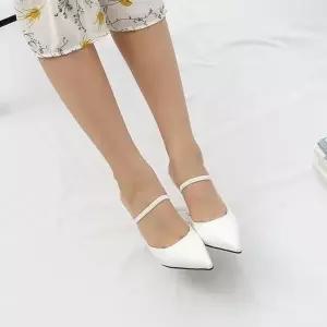 베이직 여성화 웨지힐 토오픈 슬링백 미들힐 샌들 (WFKI3CM)