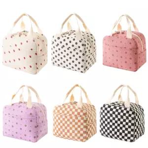 코듀로이 도시락가방 피크닉 보냉팩 보온가방 도시락파우치 보냉백 런치백