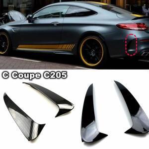 범퍼덕트 카본/글로스 블랙 ABS 자동차 리어 범퍼 스플리터 스포일러 카나드 에어 벤트, 메르세데스 벤츠 C