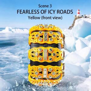 직물 스노우체인 자동차 타이어용 스노우 체인, 미끄럼 방지 헤비듀티 조용한 픽업 트럭용, 겨울 하이킹 트