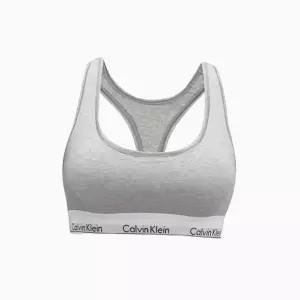 [Calvin Klein]UNDERWEAR CK 캘빈클라인 모던 코튼 AF 레이서백 노패드 브라렛 여성 브라 회색 F3785-02...