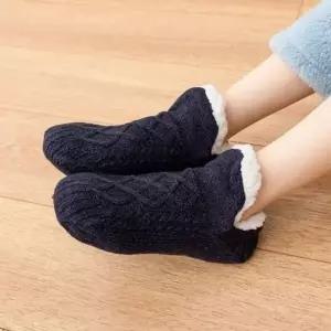 [하프클럽/]겨울 방한 보온 스타일 거실화 실내화 여성 패딩 덧신