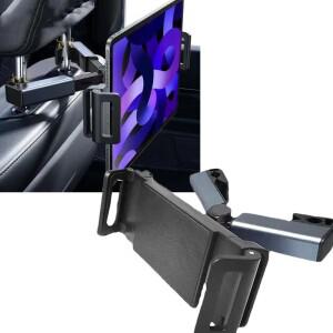 업그레이드된 차량 헤드레스트 폰 홀더 텔레스코픽 안티 쉐이크 오토 테이블 스마트폰 마운트 4-12.9인치