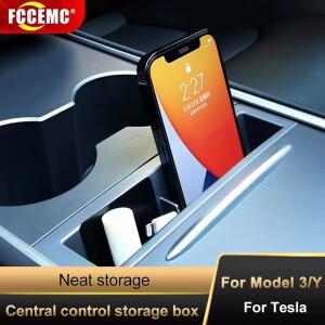 테슬라 모델 3 Y용 센터 콘솔 팔걸이 보관함 정리함  카드 키 휴대폰 핸드폰 충전 케이블 정리함 케이스