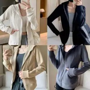 따뜻한 자켓 여성 후드 집업 소재 캐쥬얼 WFLQVNU