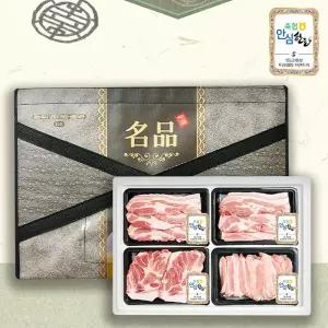축협안심 한돈 1등급 돼지고기 으뜸선물세트 3호 1.2kg (목살 삼겹살 항정살)
